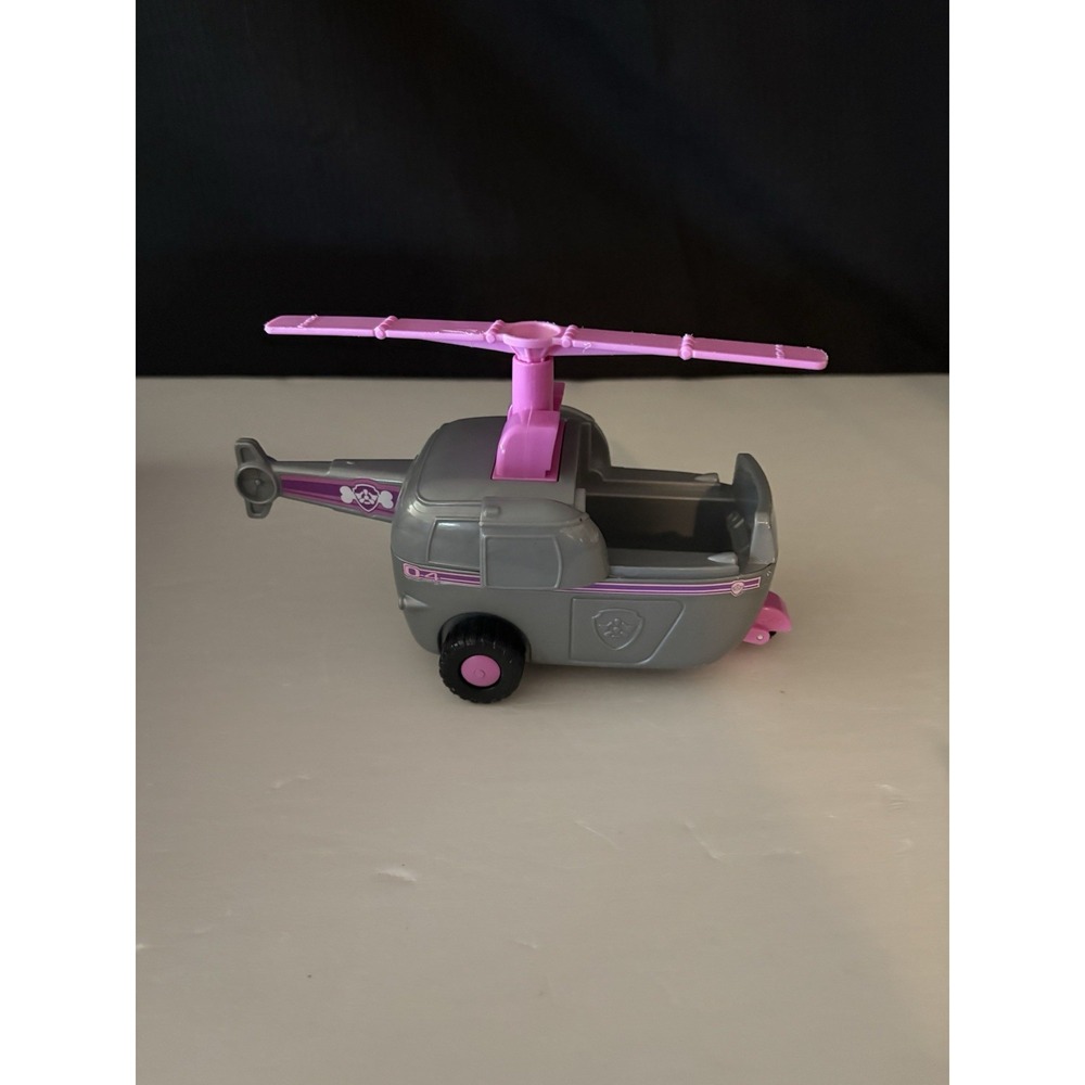 Paw Patrol Skye Gray Pink Rescue Helicopter Propeller Moves Plastic Vehicle Toy